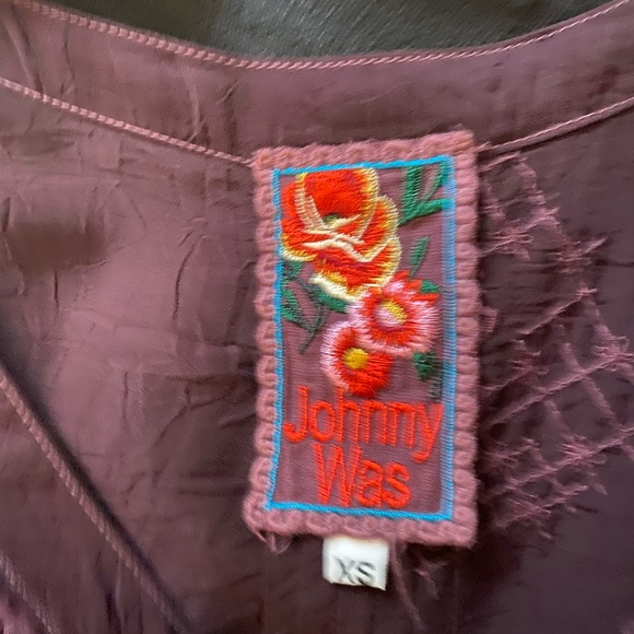 Johnny Was Deep Purple Embroidered Tunic - Picture 3 of 4
